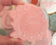 Load image into Gallery viewer, Happy Easter floral Wreath Fondant Embosser and Cutter