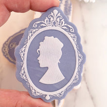 Load image into Gallery viewer, Lady Whistledown Silhouette Cameo Fondant Embosser and Cutter
