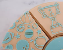 Load image into Gallery viewer, Football Mad Pizza Platter Fondant Cookie Embosser / Cutter - Made in the UK with Love from House of Toot Sweet - Just £5.50! Shop now at House of Toot Sweet
