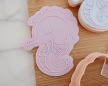 Load image into Gallery viewer, Seahorse Cookie Cutter and Embosser