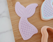Load image into Gallery viewer, Mermaid Tail Cookie Cutter and Embosser - Made in the UK with Love from House of Toot Sweet - Just £6.50! Shop now at House of Toot Sweet