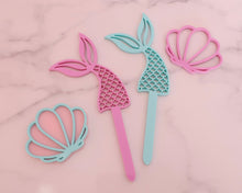 Load image into Gallery viewer, Mermaids Tail - Cupcake Charm Topper - Made in the UK with Love  from House of Toot Sweet - Just £6! Shop now at House of Toot Sweet