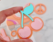 Load image into Gallery viewer, Cherry Acrylic Cake Charm/ Topper - Made in the UK with Love from House of Toot Sweet - Just £9! Shop now at House of Toot Sweet