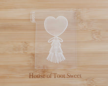 Load image into Gallery viewer, Heart Balloon with Tassels Cookie Cutter & Embosser - Made in the UK with Love from House of Toot Sweet - Just £6! Shop now at House of Toot Sweet