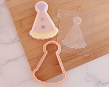 Load image into Gallery viewer, Party Hat with Pompom Embosser & Cookie Cutter - Made in the UK with Love from House of Toot Sweet - Just £6! Shop now at House of Toot Sweet