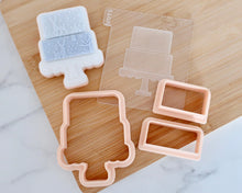 Load image into Gallery viewer, Two Tier Cake Fondant Embosser & Cookie Cutter - Made in the UK with Love from House of Toot Sweet - Just £6! Shop now at House of Toot Sweet