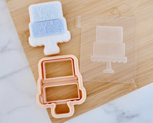 Load image into Gallery viewer, Two Tier Cake Fondant Embosser & Cookie Cutter - Made in the UK with Love from House of Toot Sweet - Just £6! Shop now at House of Toot Sweet