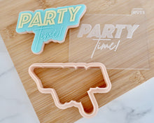 Load image into Gallery viewer, Party Time Fondant Embosser & Cookie Cutter - Made in the UK with Love from House of Toot Sweet - Just £6! Shop now at House of Toot Sweet