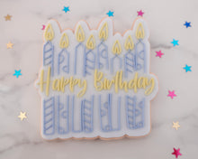Load image into Gallery viewer, Happy Birthday Candles Fondant Embosser & Cookie Cutter - Made in the UK with Love from House of Toot Sweet - Just £6.50! Shop now at House of Toot Sweet