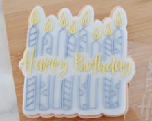 Load image into Gallery viewer, Happy Birthday Candles Fondant Embosser & Cookie Cutter - Made in the UK with Love from House of Toot Sweet - Just £6.50! Shop now at House of Toot Sweet
