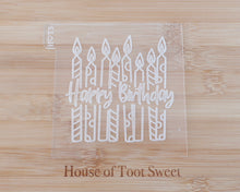 Load image into Gallery viewer, Happy Birthday Candles Fondant Embosser & Cookie Cutter - Made in the UK with Love from House of Toot Sweet - Just £6.50! Shop now at House of Toot Sweet