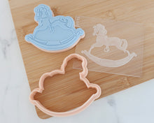 Load image into Gallery viewer, Rocking Horse Cookie Cutter & Embosser - Made in the UK with Love from House of Toot Sweet - Just £6.50! Shop now at House of Toot Sweet