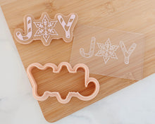 Load image into Gallery viewer, Christmas Gingerbread Joy Cookie Cutter/ Embosser - Made in the UK with Love from House of Toot Sweet - Just £6.50! Shop now at House of Toot Sweet