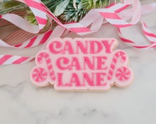 Load image into Gallery viewer, Candy Cane Lane Cookie Cutter & Embosser - Made in the UK with Love from House of Toot Sweet - Just £6.50! Shop now at House of Toot Sweet