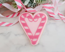 Load image into Gallery viewer, Candy Cane Heart Cookie Cutter & Embosser - Made in the UK with Love from House of Toot Sweet - Just £6.50! Shop now at House of Toot Sweet