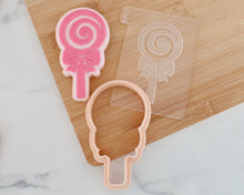 Load image into Gallery viewer, Peppermint Candy Lollipop Cookie Cutter & Embosser - Made in the UK with Love from House of Toot Sweet - Just £6.50! Shop now at House of Toot Sweet