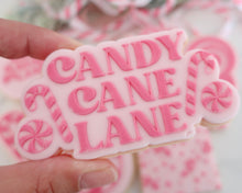 Load image into Gallery viewer, Candy Cane Lane Cookie Cutter & Embosser - Made in the UK with Love from House of Toot Sweet - Just £6.50! Shop now at House of Toot Sweet