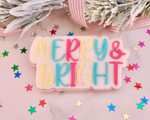 Load image into Gallery viewer, Merry & Bright Cookie Cutter / Embosser - Made in the UK with Love from House of Toot Sweet - Just £6! Shop now at House of Toot Sweet