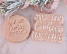Load image into Gallery viewer, Milk and Cookies For Santa Fondant Stamp - Made in the UK with Love from House of Toot Sweet - Just £5! Shop now at House of Toot Sweet