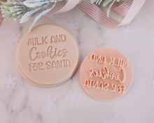 Load image into Gallery viewer, Milk and Cookies For Santa Fondant Stamp - Made in the UK with Love from House of Toot Sweet - Just £5! Shop now at House of Toot Sweet