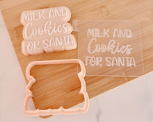 Load image into Gallery viewer, Milk and Cookies for Santa Cookie Cutter / Embosser - Made in the UK with Love from House of Toot Sweet - Just £6! Shop now at House of Toot Sweet