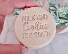 Load image into Gallery viewer, Milk and Cookies For Santa Fondant Stamp - Made in the UK with Love from House of Toot Sweet - Just £5! Shop now at House of Toot Sweet