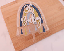 Load image into Gallery viewer, Oh Baby Rainbow Cake Topper - Made in the UK with Love from House of Toot Sweet - Just £7! Shop now at House of Toot Sweet