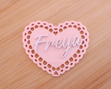 Load image into Gallery viewer, Freya Doily Heart Gift Tag - Made in the UK with Love from House of Toot Sweet - Just £1.50! Shop now at House of Toot Sweet
