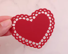 Load image into Gallery viewer, Blank Doily Heart Gift Tag - Made in the UK with Love from House of Toot Sweet - Just £1! Shop now at House of Toot Sweet