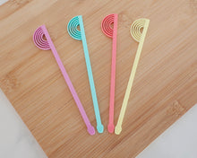 Load image into Gallery viewer, Pastel Rainbows Drink Stirrers - Made in the UK with Love from House of Toot Sweet - Just £3! Shop now at House of Toot Sweet