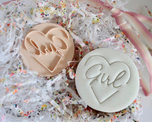 Load image into Gallery viewer, Girl Heart Fondant Cookie Stamp - Made in the UK with Love from House of Toot Sweet - Just £5! Shop now at House of Toot Sweet