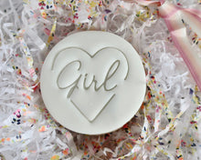 Load image into Gallery viewer, Girl Heart Fondant Cookie Stamp - Made in the UK with Love from House of Toot Sweet - Just £5! Shop now at House of Toot Sweet
