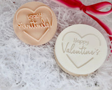 Load image into Gallery viewer, Happy Valentines Day Heart Fondant Cookie Stamp - Made in the UK with Love from House of Toot Sweet - Just £5! Shop now at House of Toot Sweet