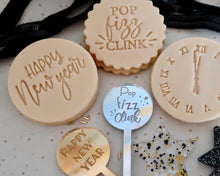 Load image into Gallery viewer, Happy New Year Fondant Cookie Stamp - Made in the UK with Love from House of Toot Sweet - Just £5! Shop now at House of Toot Sweet