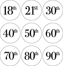 Load image into Gallery viewer, Classic Font Birthday Milestones Stamp - Made in the UK with Love from House of Toot Sweet - Just £5! Shop now at House of Toot Sweet