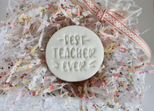 Load image into Gallery viewer, Best Teacher Ever Fondant Cookie Stamp - Made in the UK with Love from House of Toot Sweet - Just £5.50! Shop now at House of Toot Sweet