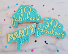 Load image into Gallery viewer, 40 & Fabulous Fondant Embosser & Cookie Cutter - Made in the UK with Love from House of Toot Sweet - Just £6! Shop now at House of Toot Sweet