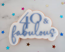 Load image into Gallery viewer, 40 & Fabulous Fondant Embosser & Cookie Cutter - Made in the UK with Love from House of Toot Sweet - Just £6! Shop now at House of Toot Sweet