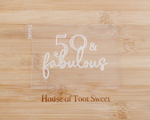 Load image into Gallery viewer, 50 & Fabulous Fondant Embosser & Cookie Cutter - Made in the UK with Love from House of Toot Sweet - Just £6! Shop now at House of Toot Sweet