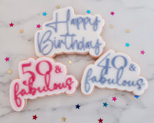 Load image into Gallery viewer, 40 & Fabulous Fondant Embosser & Cookie Cutter - Made in the UK with Love from House of Toot Sweet - Just £6! Shop now at House of Toot Sweet
