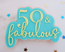 Load image into Gallery viewer, 50 & Fabulous Fondant Embosser & Cookie Cutter - Made in the UK with Love from House of Toot Sweet - Just £6! Shop now at House of Toot Sweet