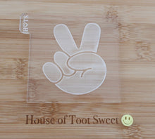 Load image into Gallery viewer, Hand Peace Sign Embosser / Cutter - Made in the UK with Love from House of Toot Sweet - Just £6! Shop now at House of Toot Sweet