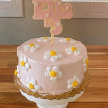 Load image into Gallery viewer, Groovy Retro Hippie Flower Power Personalised Name Cake Topper - Made in the UK with Love from House of Toot Sweet - Just £13! Shop now at House of Toot Sweet