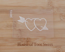 Load image into Gallery viewer, Double Heart With Arrow Embosser / Cutter - Made in the UK with Love from House of Toot Sweet - Just £5.50! Shop now at House of Toot Sweet