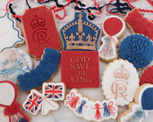 Load image into Gallery viewer, King Charles Monogram Engraved Mirror Cupcake Toppers - Made in the UK with Love  from House of Toot Sweet - Just £4.50! Shop now at House of Toot Sweet