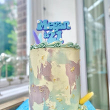 Load image into Gallery viewer, Groovy Retro Hippie Flower Power Personalised Name Cake Topper - Made in the UK with Love from House of Toot Sweet - Just £13! Shop now at House of Toot Sweet