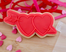 Load image into Gallery viewer, Double Heart With Arrow Embosser / Cutter - Made in the UK with Love from House of Toot Sweet - Just £5.50! Shop now at House of Toot Sweet