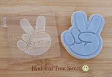 Load image into Gallery viewer, Hand Peace Sign Embosser / Cutter - Made in the UK with Love from House of Toot Sweet - Just £6! Shop now at House of Toot Sweet