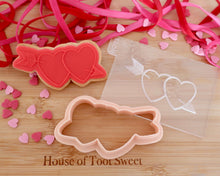 Load image into Gallery viewer, Double Heart With Arrow Embosser / Cutter - Made in the UK with Love from House of Toot Sweet - Just £5.50! Shop now at House of Toot Sweet