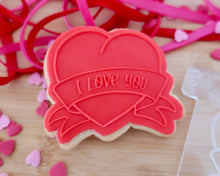 Load image into Gallery viewer, I Love You With Banner Embosser / Cutter - Made in the UK with Love from House of Toot Sweet - Just £6! Shop now at House of Toot Sweet